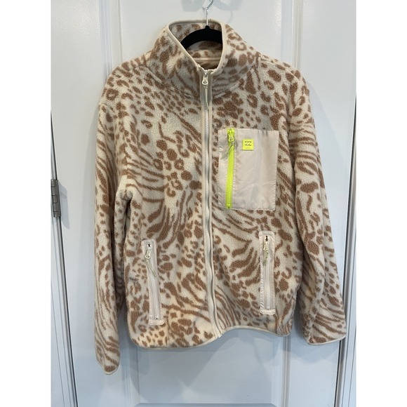 Billabong Tops - Billabong Women's Medium Adventure Division Full‎ Zipper Sweatshirt Animal Print